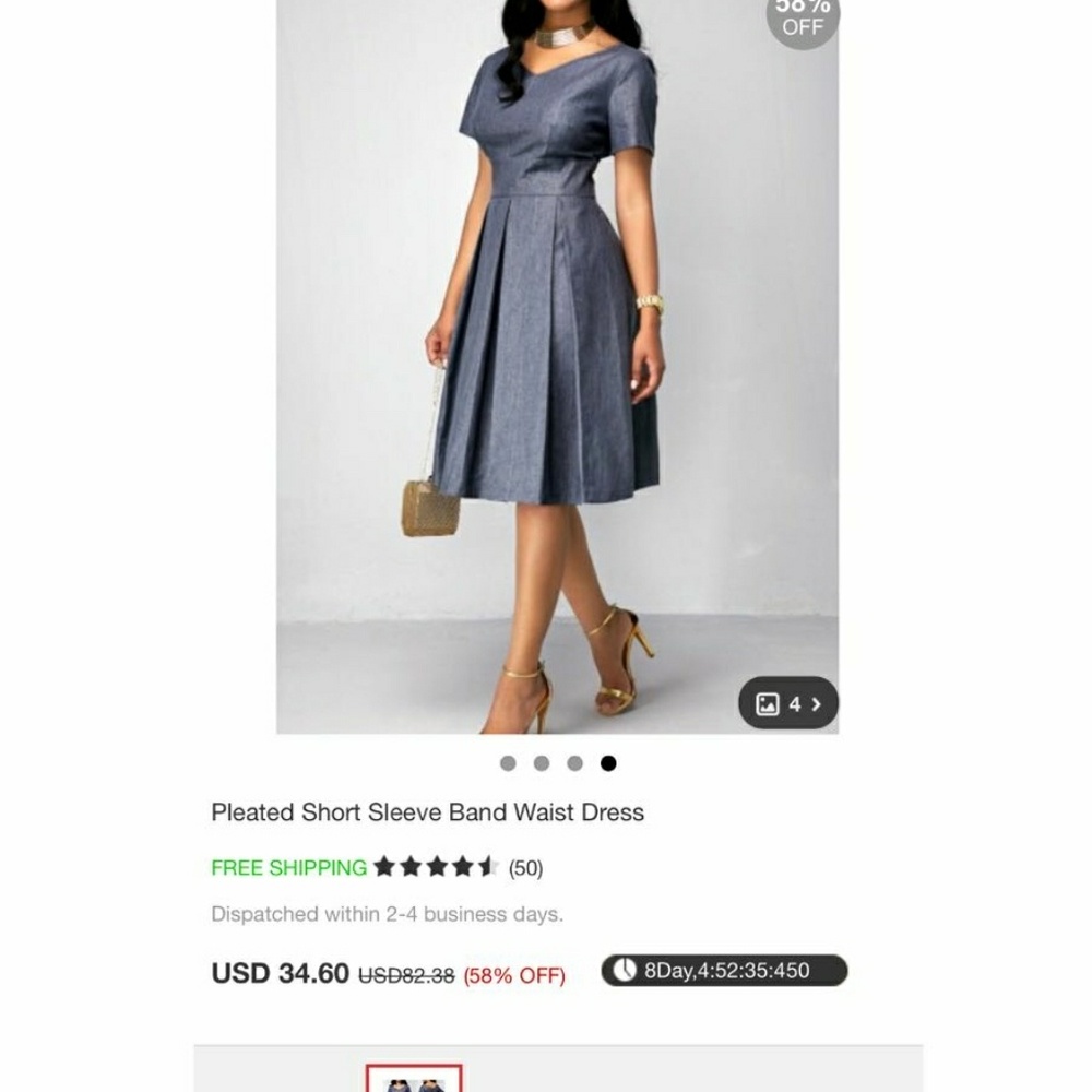 Pleated waist Gorgeous Dresd